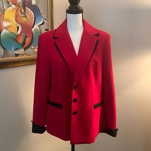 Gorgeous Jones studio vibrant red and black blazer